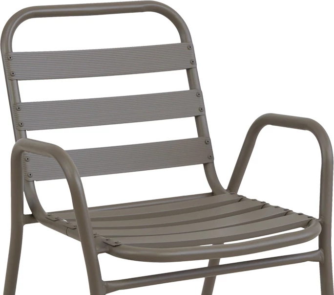 Tavolinë me karrige për terasë Sussie-Ensure, metal e xham, ngjyrë shampanje, 5 copë, 140x80x70cm