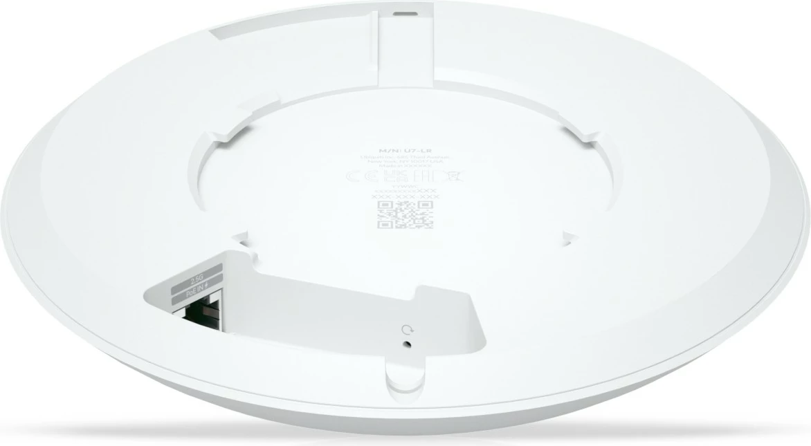 Access point Ubiquiti Unifi U7-LR, WiFi-7, 160m², bardhë