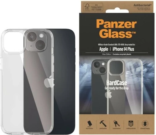 Mbështjellës PanzerGlass HardCase për iPhone 14 Plus / 15 Plus, Transparent