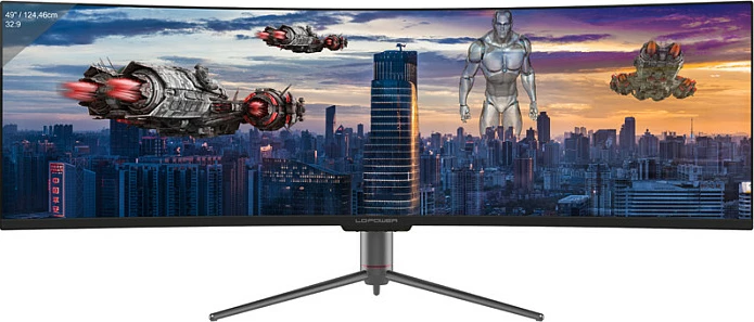 Monitor gaming LC-Power LC-M49-DQHD-120-C-Q, 49", QLED, 5120x1440, 120Hz, i zi