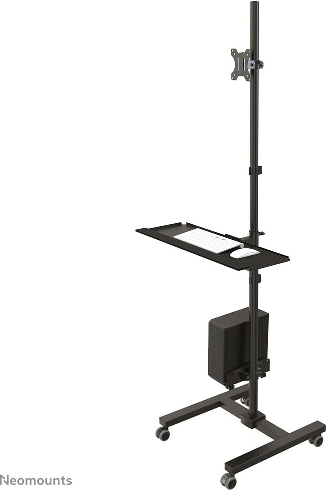Karrocë mobile Neomounts FPMA-MOBILE1700, për monitor 10-32", çelik, e zezë