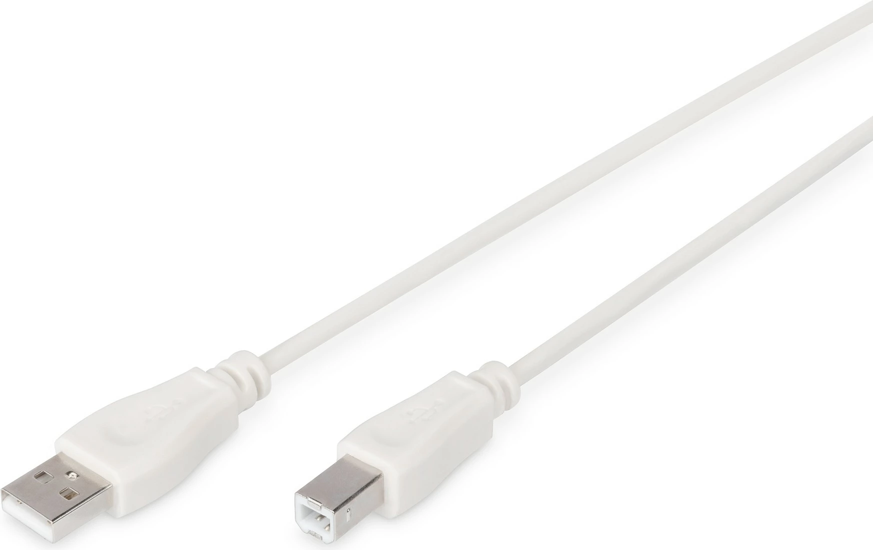 Kabllo USB 2.0 Digitus 1.8m, Type-A në Type-B, bezhë