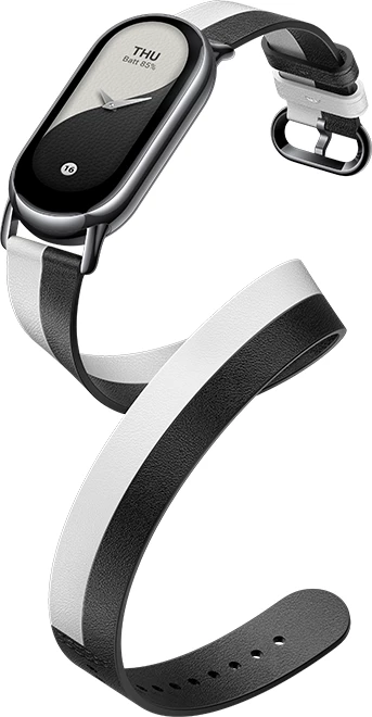 Rrip Xiaomi Smart Band 8 Double Wrap Strap, zi dhe bardhë