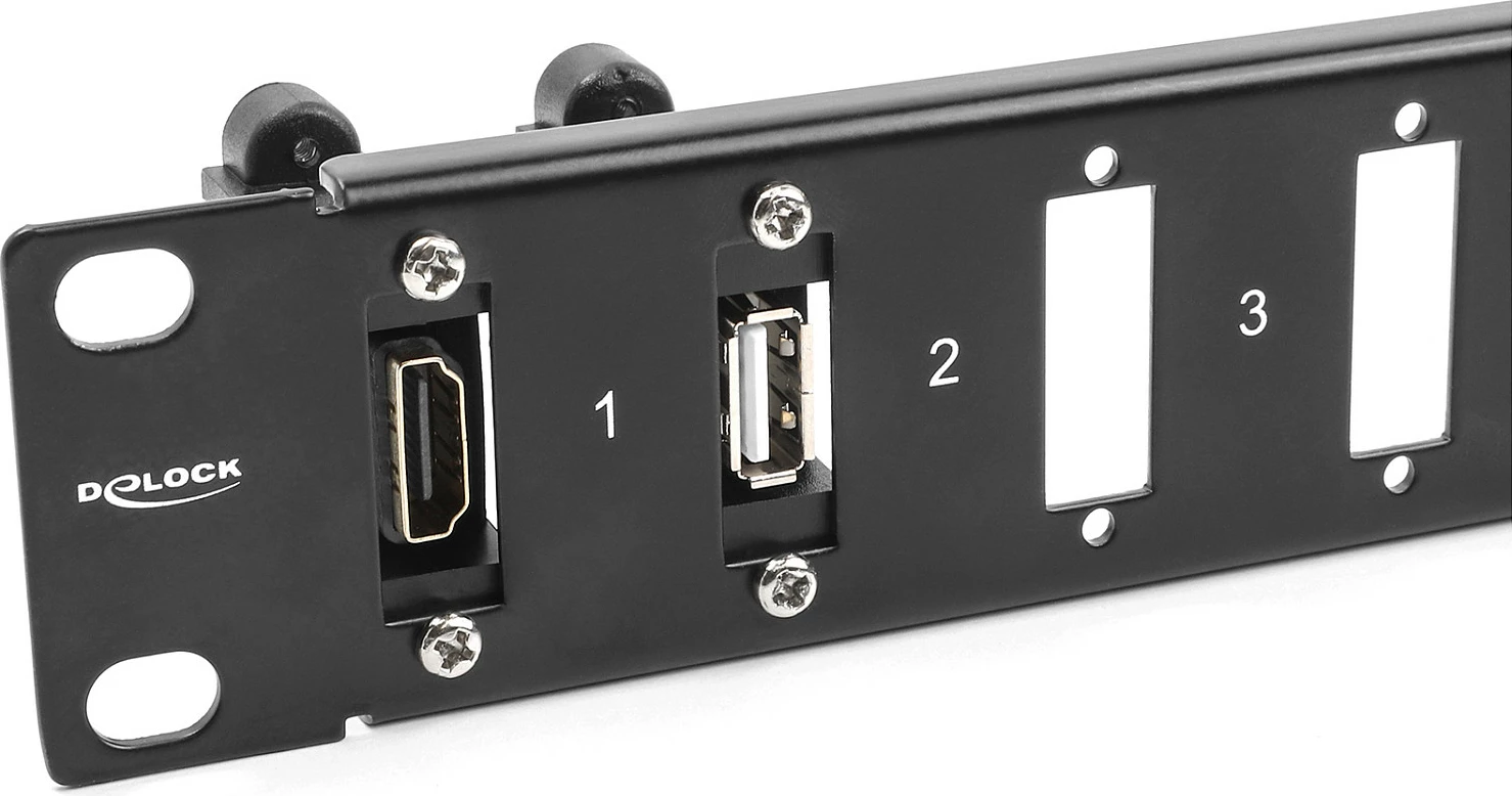 Panel rack 19" DeLOCK, 1U, 16 porte, metal, i zi