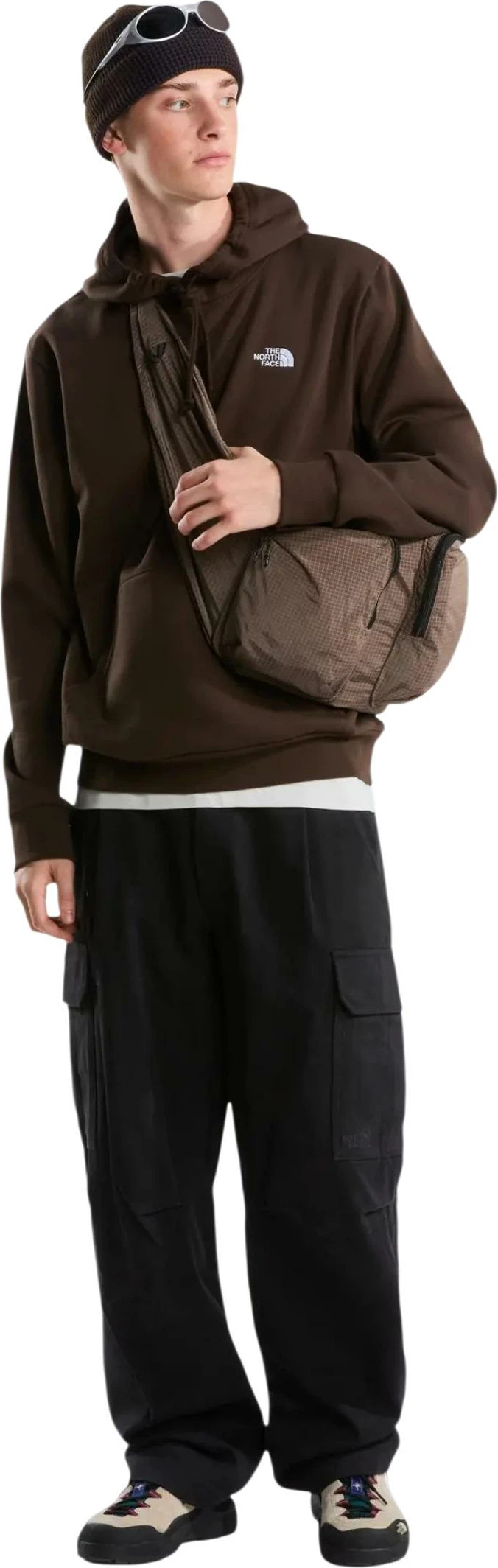 Duks me kapuç për meshkuj The North Face M EVO SD REG HOODIE NF0A8CWM, kafe e errët [Madhësia: XL]
