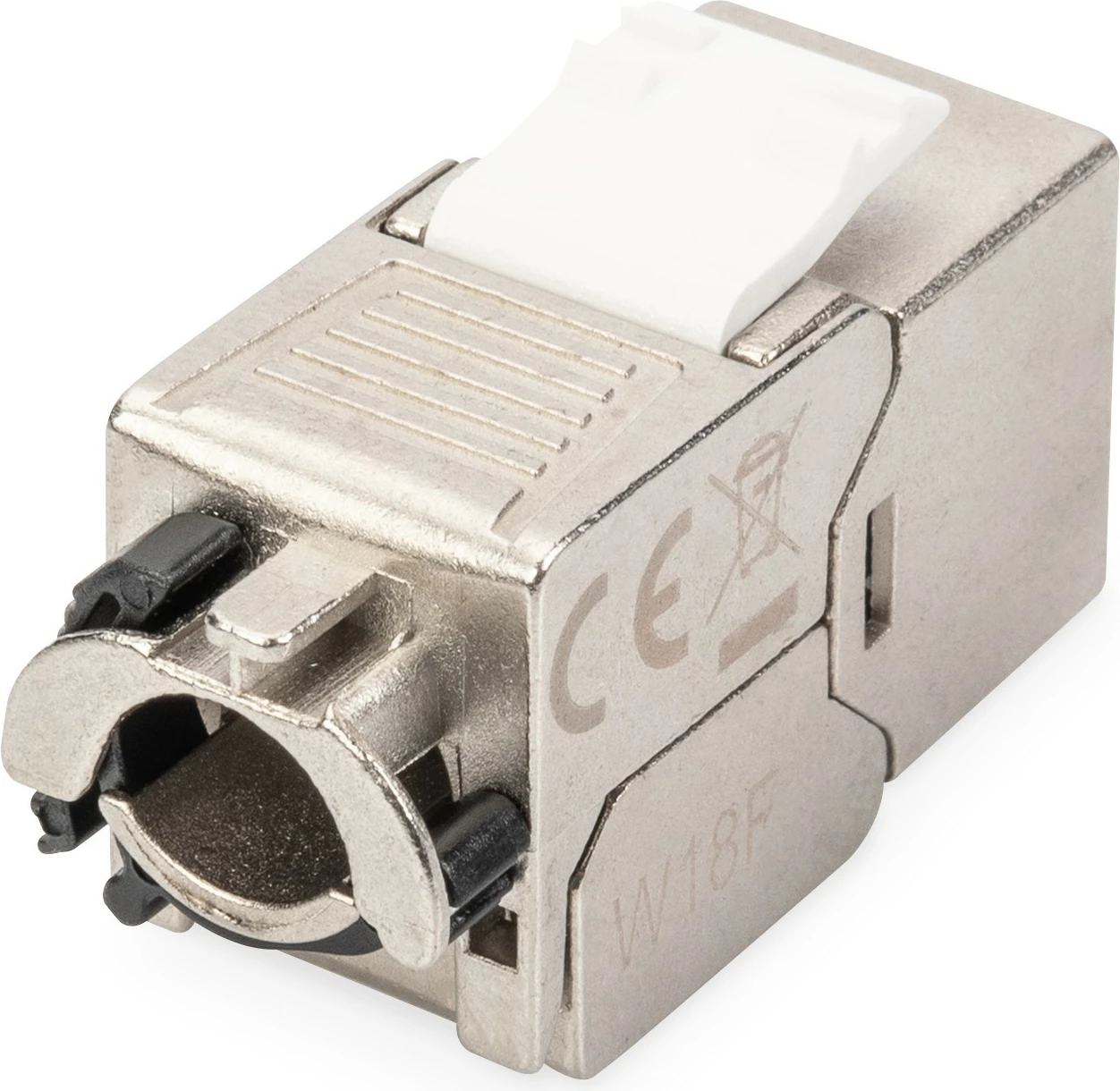 Keystone modul Digitus Cat. 6A, shielded, menaxher kabllosh, RJ-45, silver