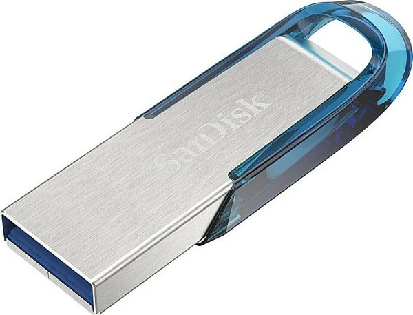 USB stick Sandisk Ultra Flair 128GB, USB 3.2, argjendtë/blu