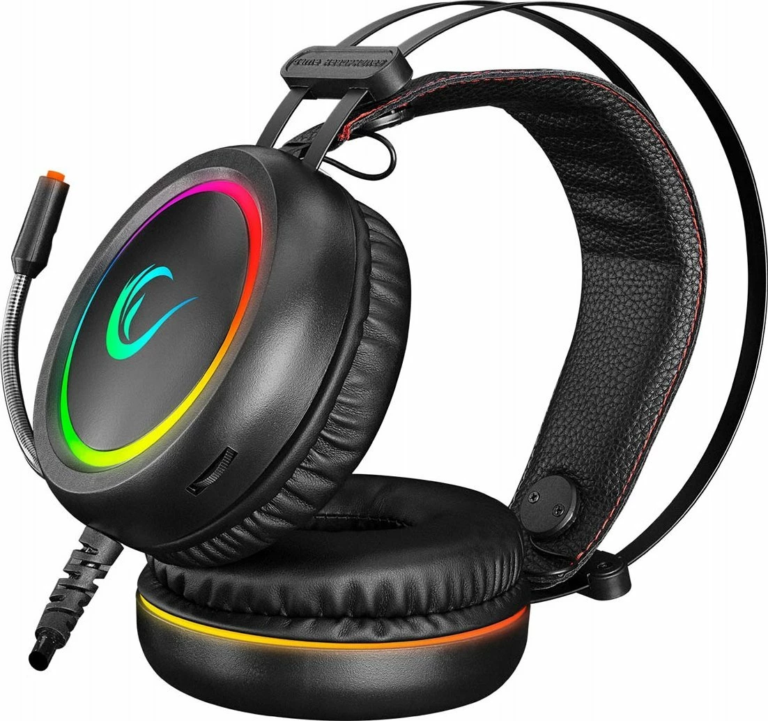 Kufje gaming Rampage Stormy 7.1, USB, me mikrofon, RGB, kabllo 2 m, të zeza