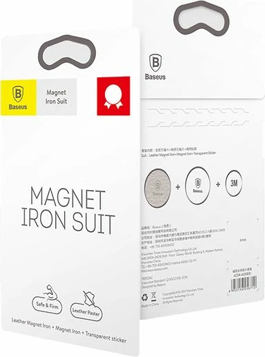 Pllakë metalike magnetike Baseus Iron Suit ACDR-A0S, set 2 copë, argjend/zi
