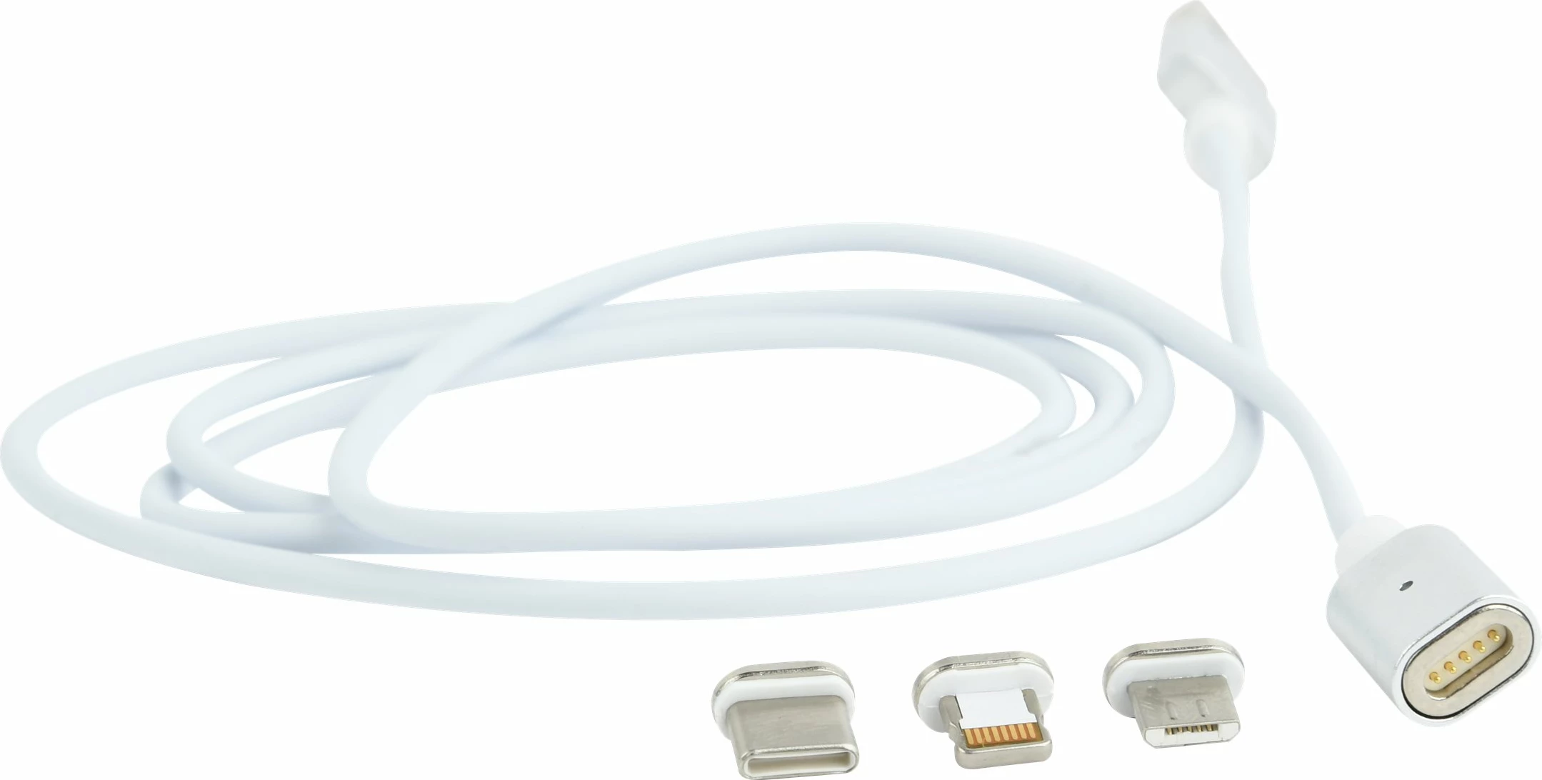 Kabllo magnetik USB 3-në-1 Gembird CC-USB2-AMLM31-1M, 1m, argjendtë