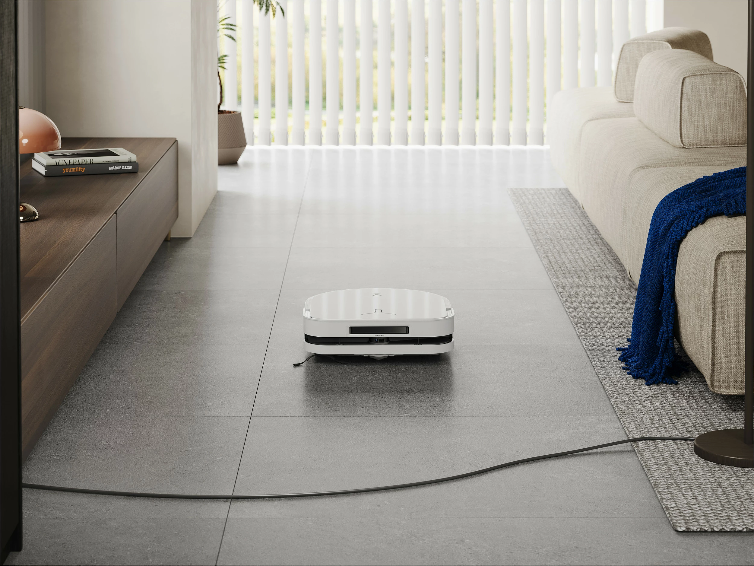 Robot fshesë Ecovacs Deebot X5 Omni, pa qese, stacion me qese pluhuri 3.5 L, fshirje e lagët, e bardhë