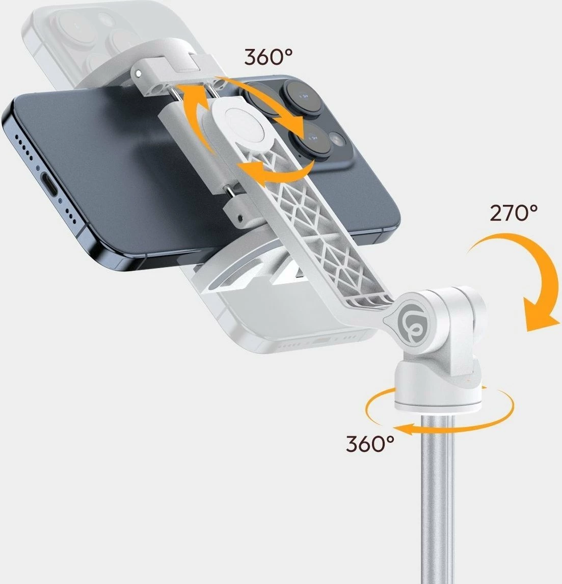 Selfie stick tripod Ulanzi TT88 (T111) 1.44 m MagSafe me telekomandë Bluetooth, e bardhë