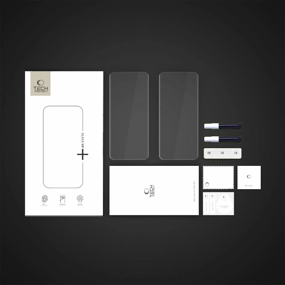 Xham mbrojtës Tech-Protect Glass UV+ për Realme 14 Pro 5G, 2 copë, Transparent