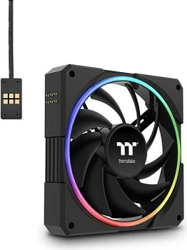 Ventilator për kasë Thermaltake TS120 EX RGB, 120mm, 3 copë, PWM, i zi