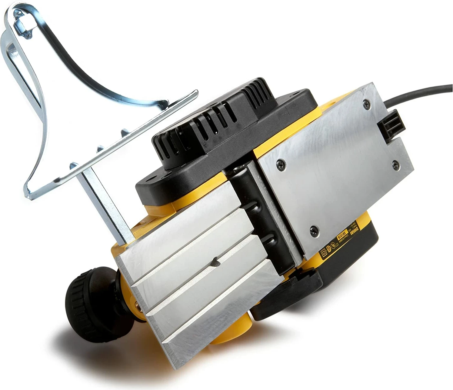 Rrafshues elektrik Dewalt DW680K 600 W, 82 mm, me kovçek + adapter për nxjerrje pluhuri