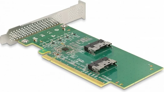 Kartelë zgjerimi PCIe DeLOCK PCI Express 4.0 x16, 4x U.2 (SFF-8639) NVMe, low profile, 64 Gbit/s