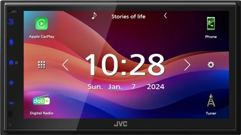Media player JVC KW-M595DBT, 6.8 inch, Bluetooth, Apple CarPlay, Android Auto, zi