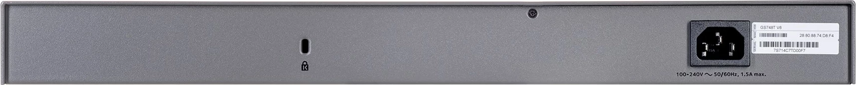 Switch i menaxhuar NETGEAR GS748Tv6, 48 porta Gigabit Ethernet, 2 SFP, Gri