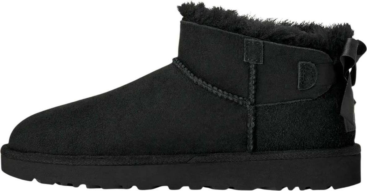 Çizme për femra UGG Ultra Mini Bailey Bow 1185491, të zeza [Madhësia: 39]