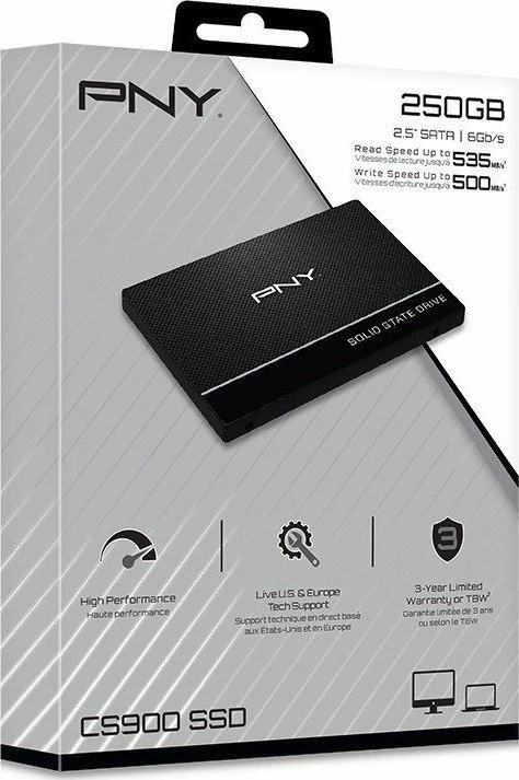 SSD PNY CS900 250GB 2.5\" SATA III (SSD7CS900-250-RB)