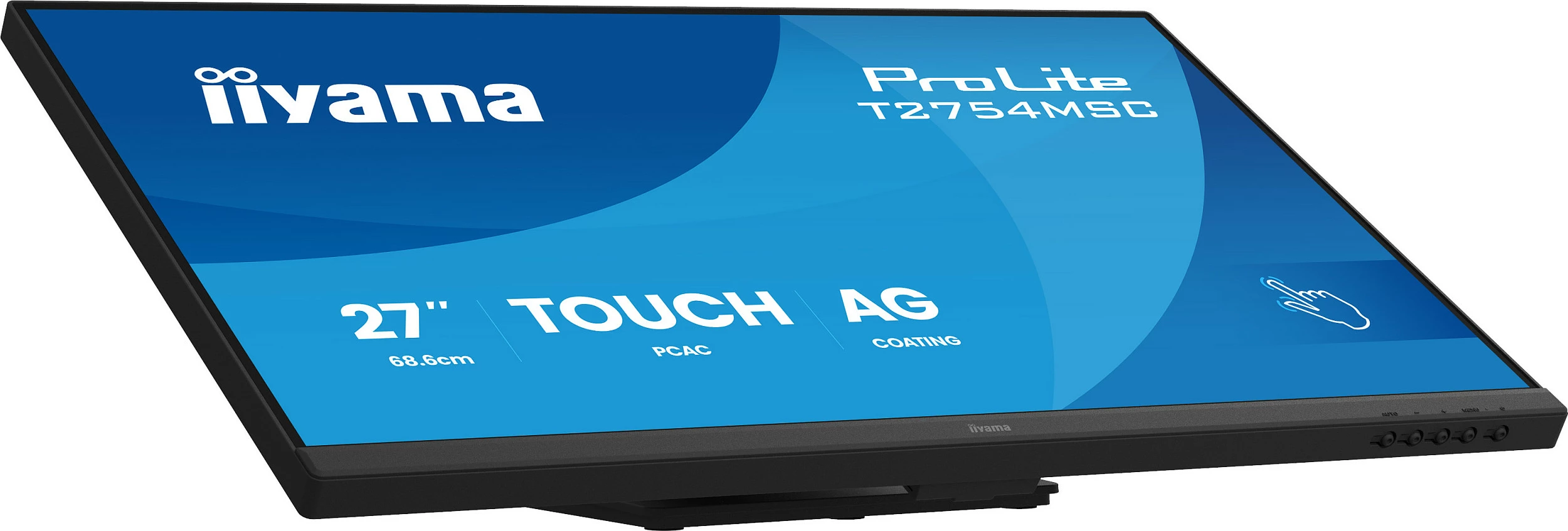 Monitor Touch iiyama ProLite T2754MSC-B2AG, 27", Full HD, HDMI/VGA, me USB Hub, i zi