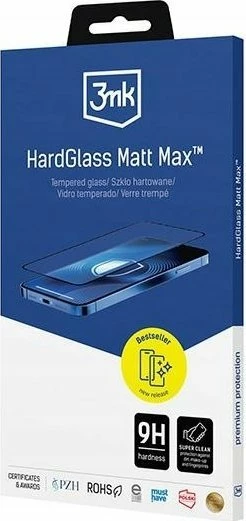 Xham mbrojtës 3MK HardGlass Matt Max për Apple iPhone 15 Pro, matte, 9H, 0.3 mm, 1 copë