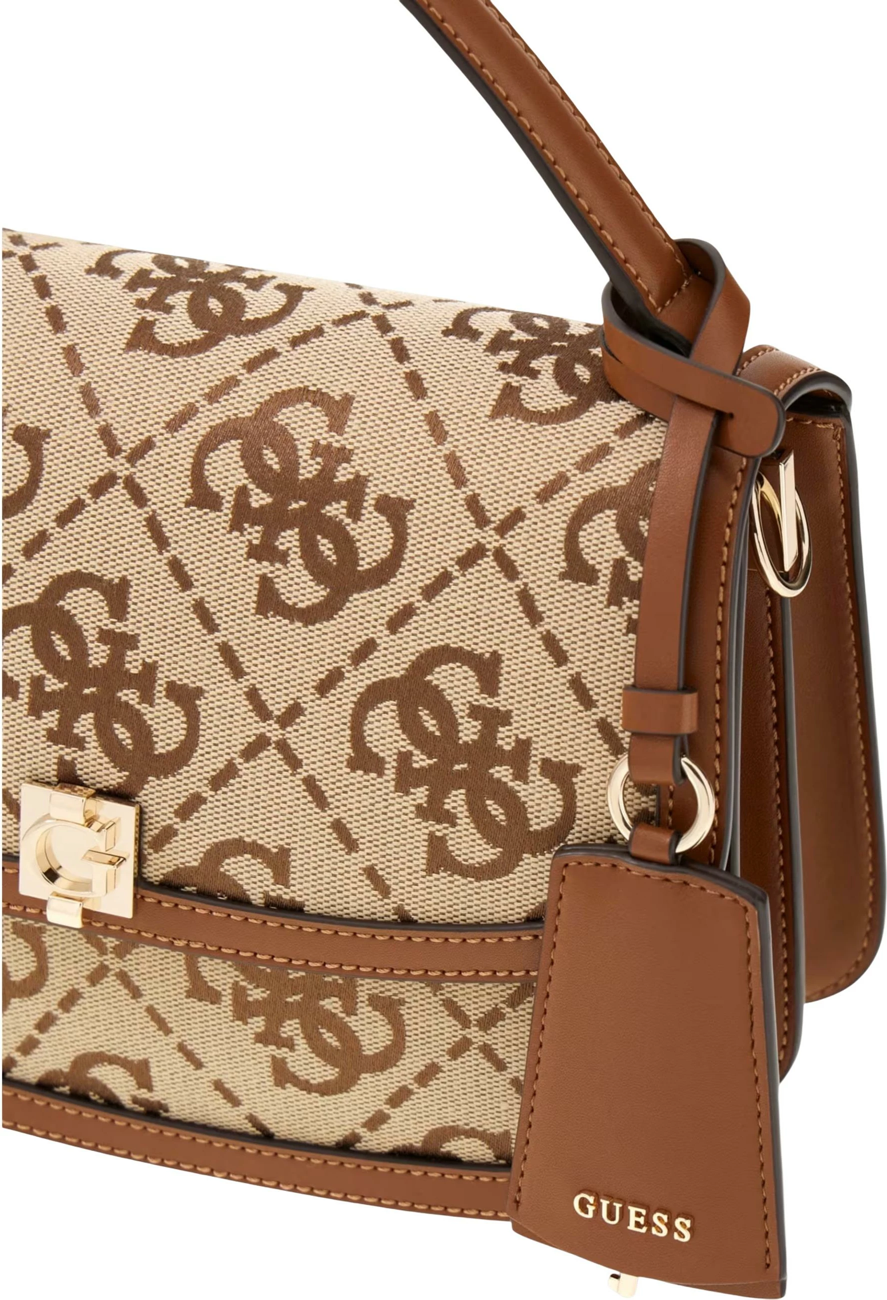 Çantë krahu Guess Audrey Logo SML GFRN HWJG97 55210 për femra, latte