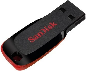 USB Sandisk Cruzer Blade, 64 GB, i zi, i kuq