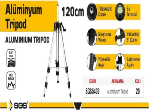 Tripod mbajtës Laseri 120CM  SGS5430