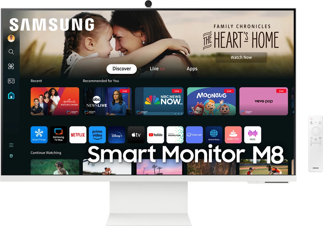 Monitor smart, Samsung, S32DM801U / LS32DM801UUXEN, 32 inch, e bardhë
