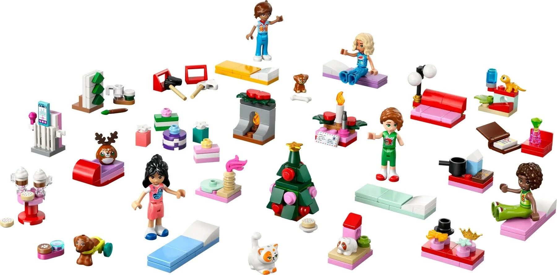 Kalendar adventi LEGO Friends 42668, 237 pjesë, 5 minifigura, për fëmijë, shumëngjyrësh