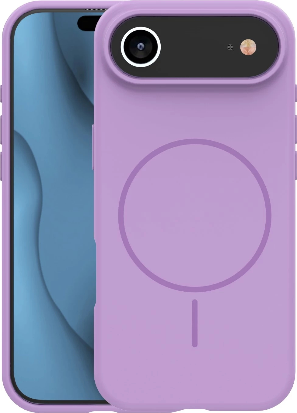 Mbështjellës MagSafe ONASI MagColor Pure Case MPN 24093 për iPhone 17 Air, silikoni mat me magnet, Vjollcë