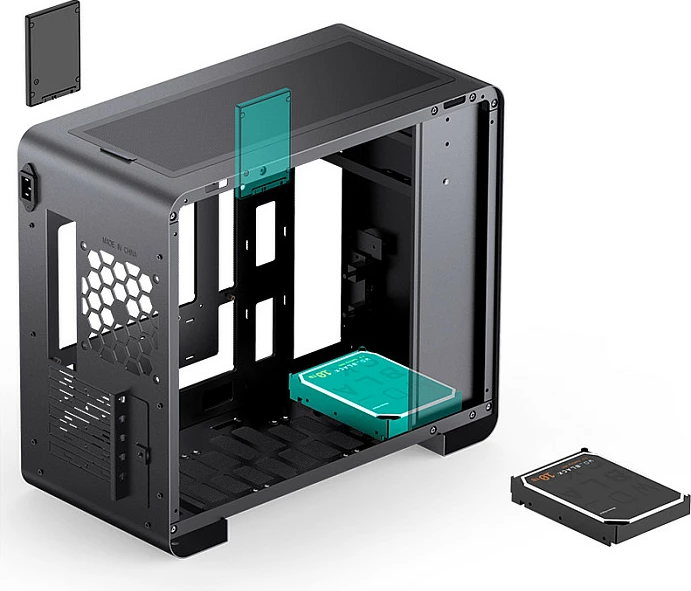 Kasë Jonsbo U4 Mini, Micro-ATX, Tempered Glass, e zezë