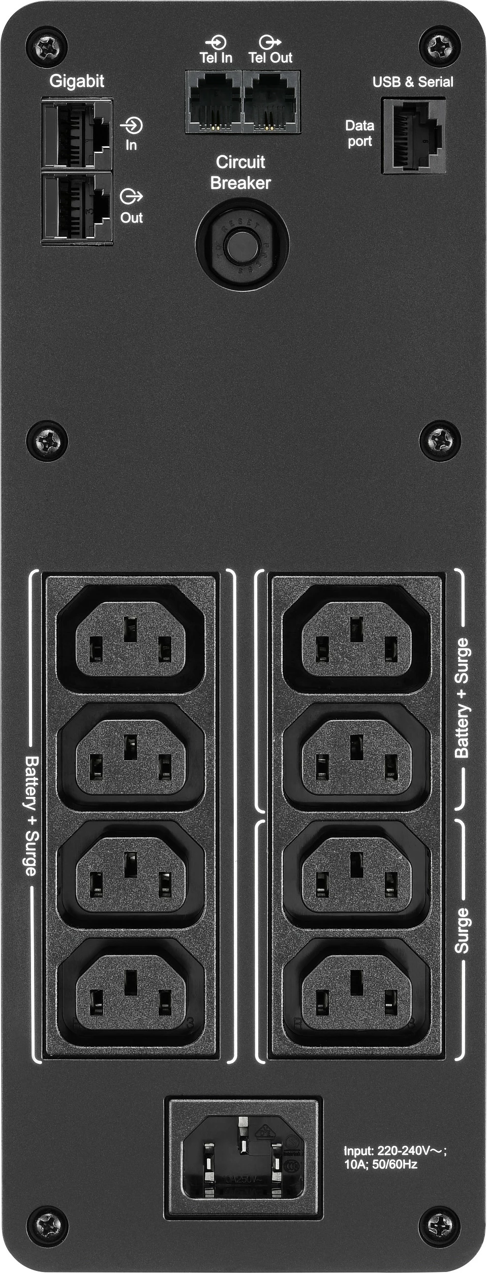 UPS APC Back-UPS Pro 1600S, 1600VA/960W, 8x IEC C13, Sine Wave, AVR, LCD, USB-A + USB-C, Mini Tower, e zezë