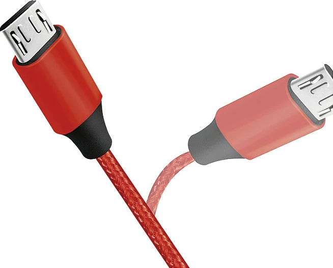 Kabllo USB LogiLink USB-A në Micro-USB, USB 2.0, 0.3 m, e thurur, e kuqe