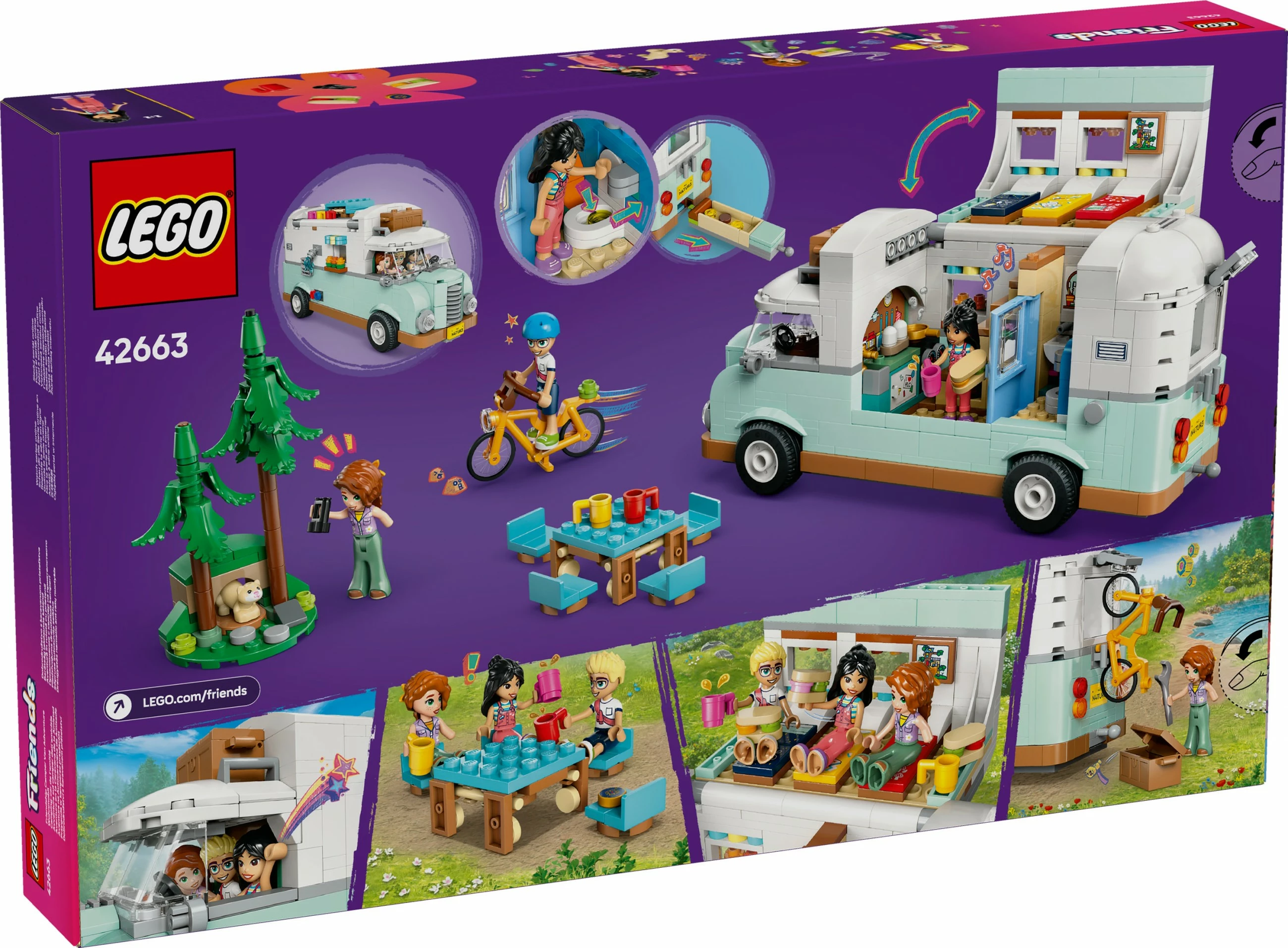 Set ndërtimi LEGO Friends 42663 Wohnmobil, 778 pjesë, multikolor