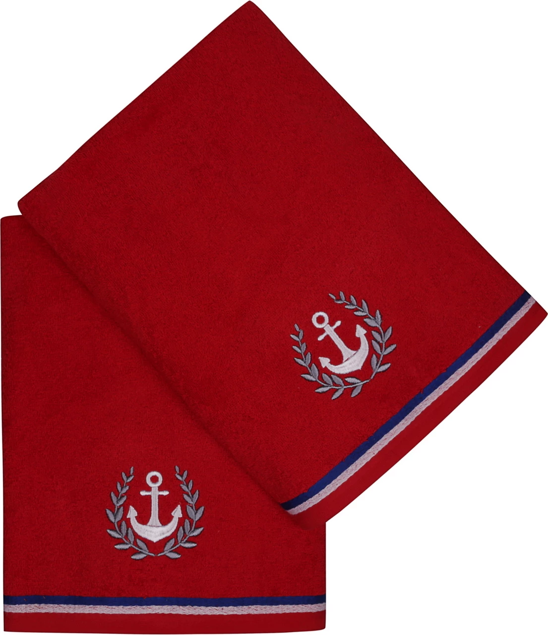 Set peshqirësh për banjo (2 copë), Mijolnir, ngjyrë e kuqe, Maritim