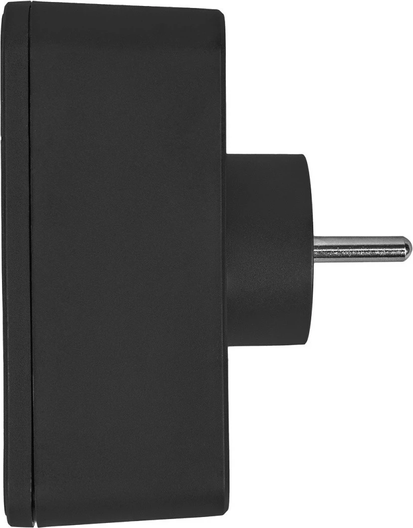 Shpërndarës prizë Maclean MCE249 F/B, 1x Schuko + 1x Euro, 2x USB-A 18W, 2x USB-C PD 20W, e zezë