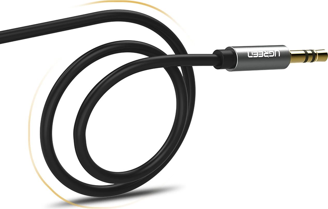 Kabllo audio AUX Ugreen AV119 10737, 5m, mini jack 3.5mm, e zezë