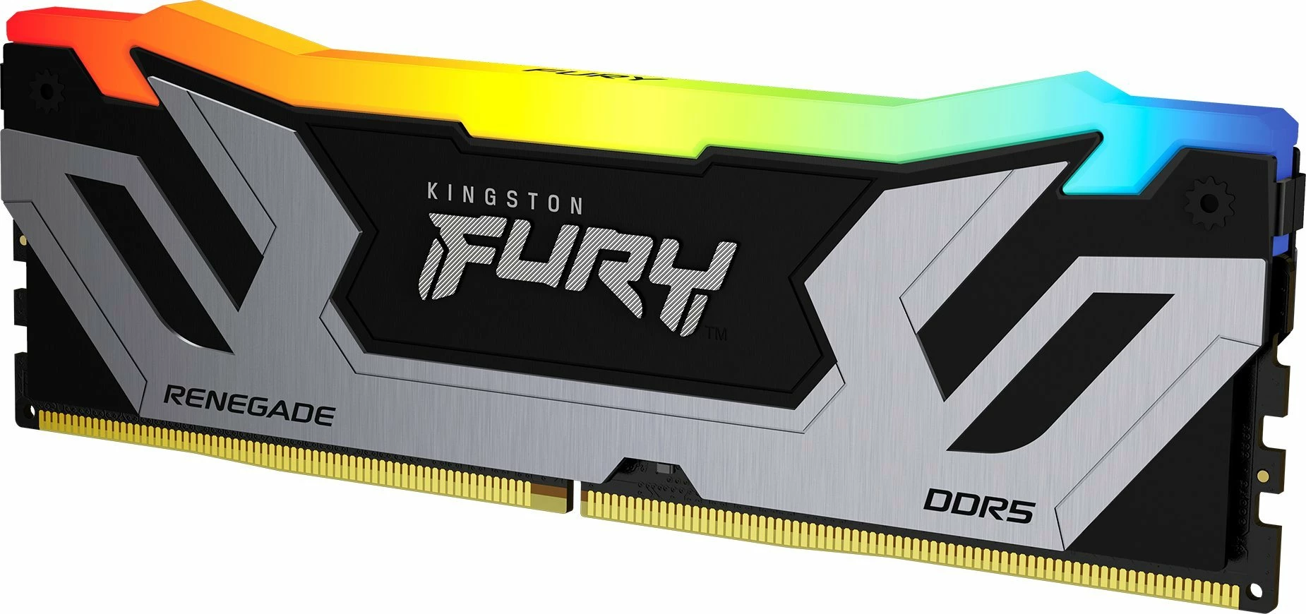 RAM Memorje Kingston FURY Renegade RGB KF584CU40RSA-24 DDR5 24GB 8400MHz CL40 1x24GB, zezë/argjendtë