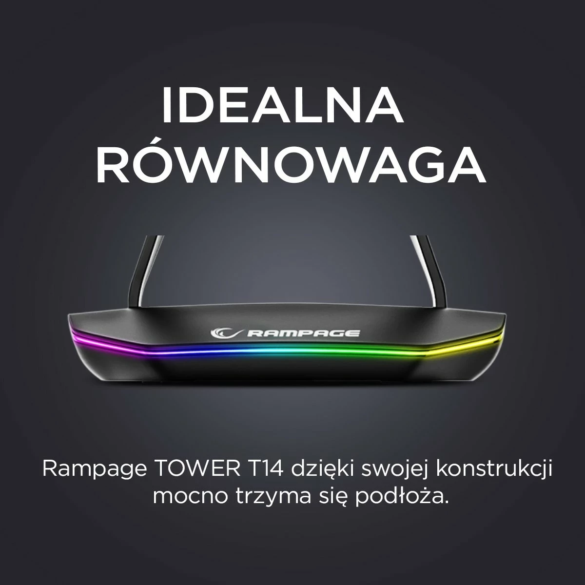 Stojak kufje Rampage T14, gaming, RGB, 2x USB, e zezë