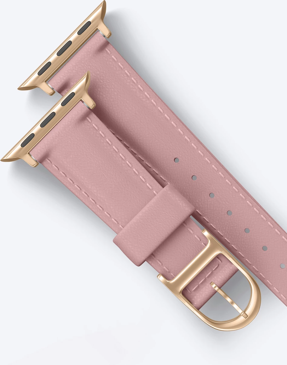 Rrip lëkure për Apple Watch AmazingThing Class Band, 45/46/49 mm, Rozë