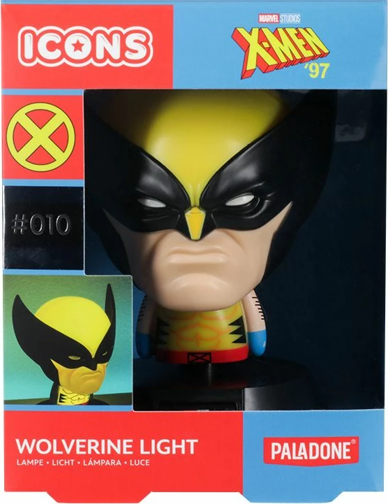 Lampë tavoline Paladone Marvel Wolverine Icon 11 cm, 2x AAA, e zezë/verdhë