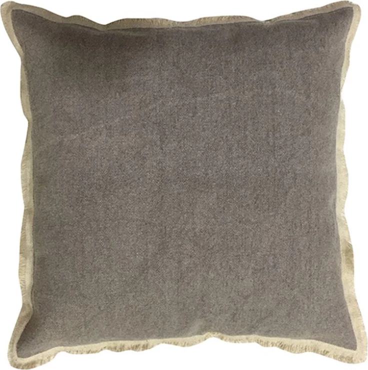 Jastëk dekorativ LIBELL 2, 45x45cm, stof, gri-bezhë