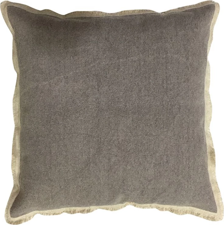 Jastëk dekorativ LIBELL 2, 45x45cm, stof, gri-bezhë