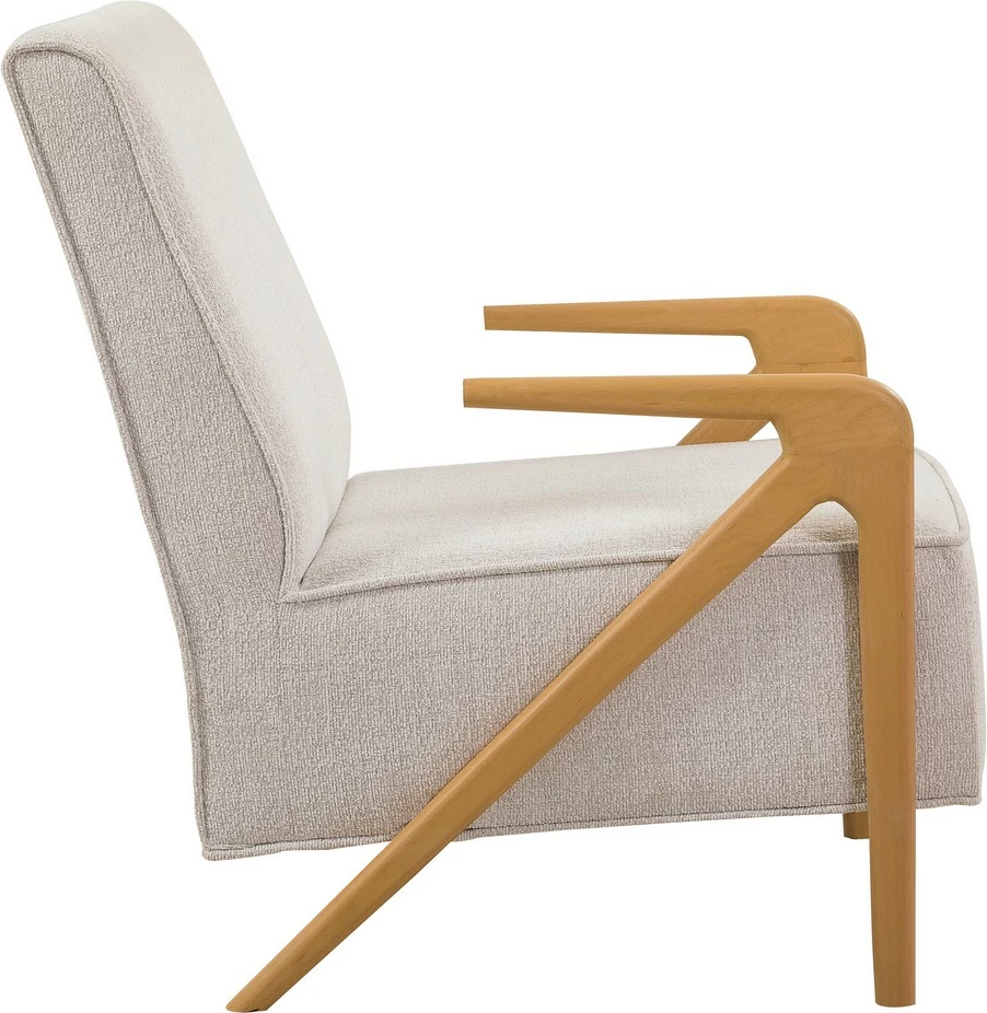 Set divan-krevat Atelier del Sofa, Larus Wood, ngjyrë lisi dhe krem
