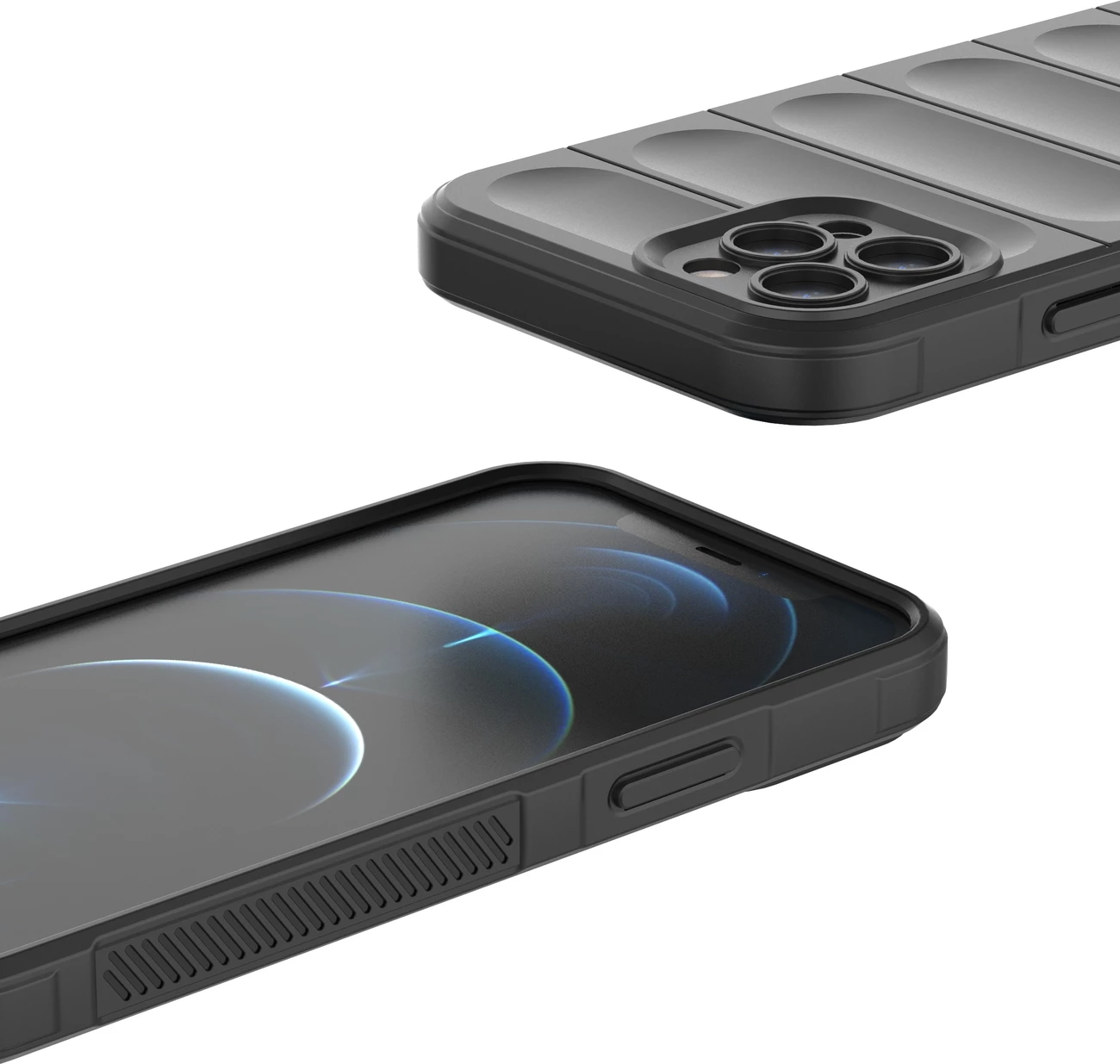 Mbështjellës Hurtel Magic Shield Case për iPhone 12 Pro, fleksibil, i blinduar, i kuq