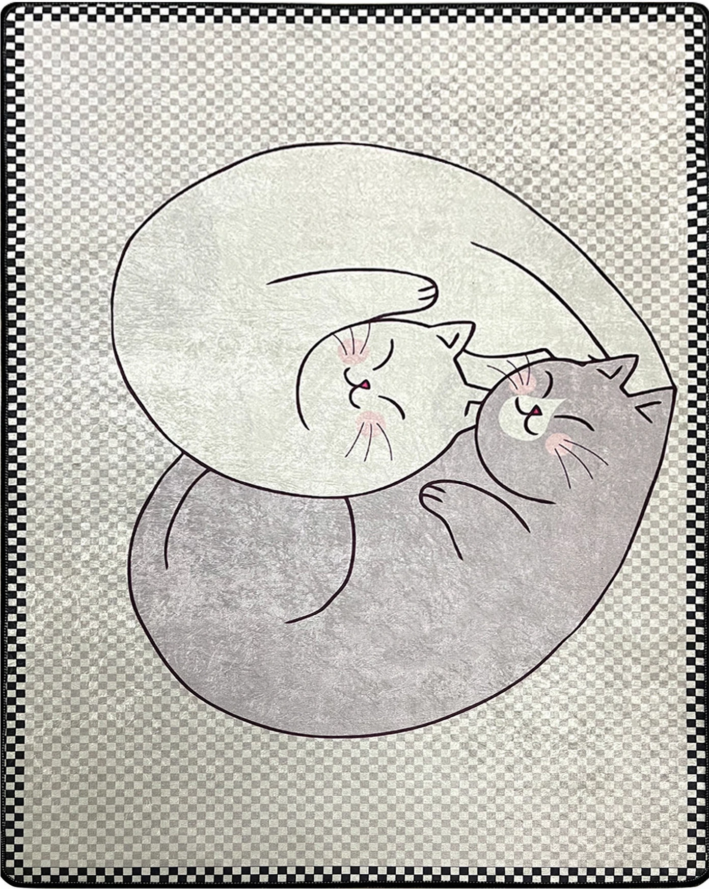 Qilim për korridor, dizajn me mace, shumëngjyrësh, 80x100cm, Conceptum Hypnose, Katt