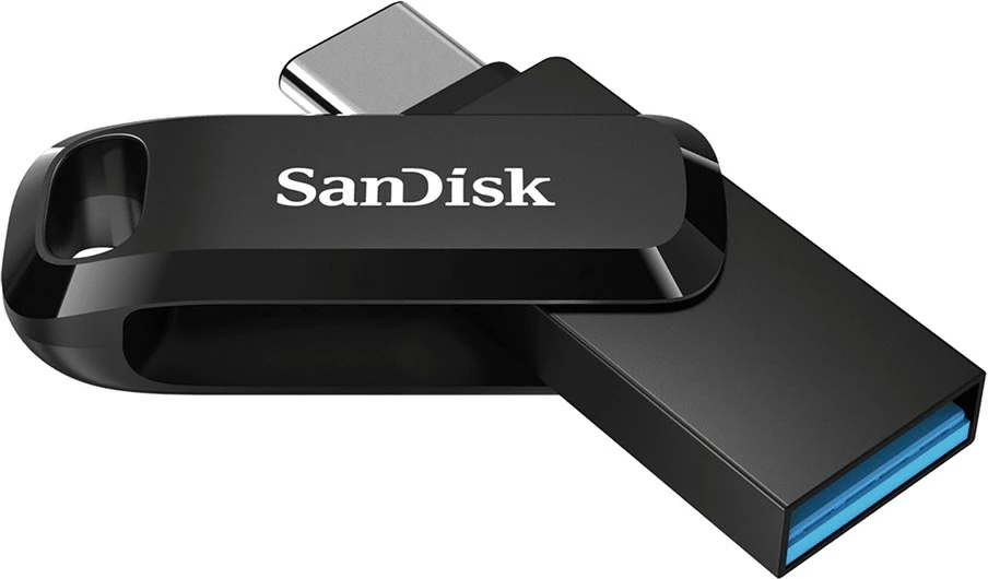 USB SanDisk Ultra Dual, 128 GB, e zezë, argjend