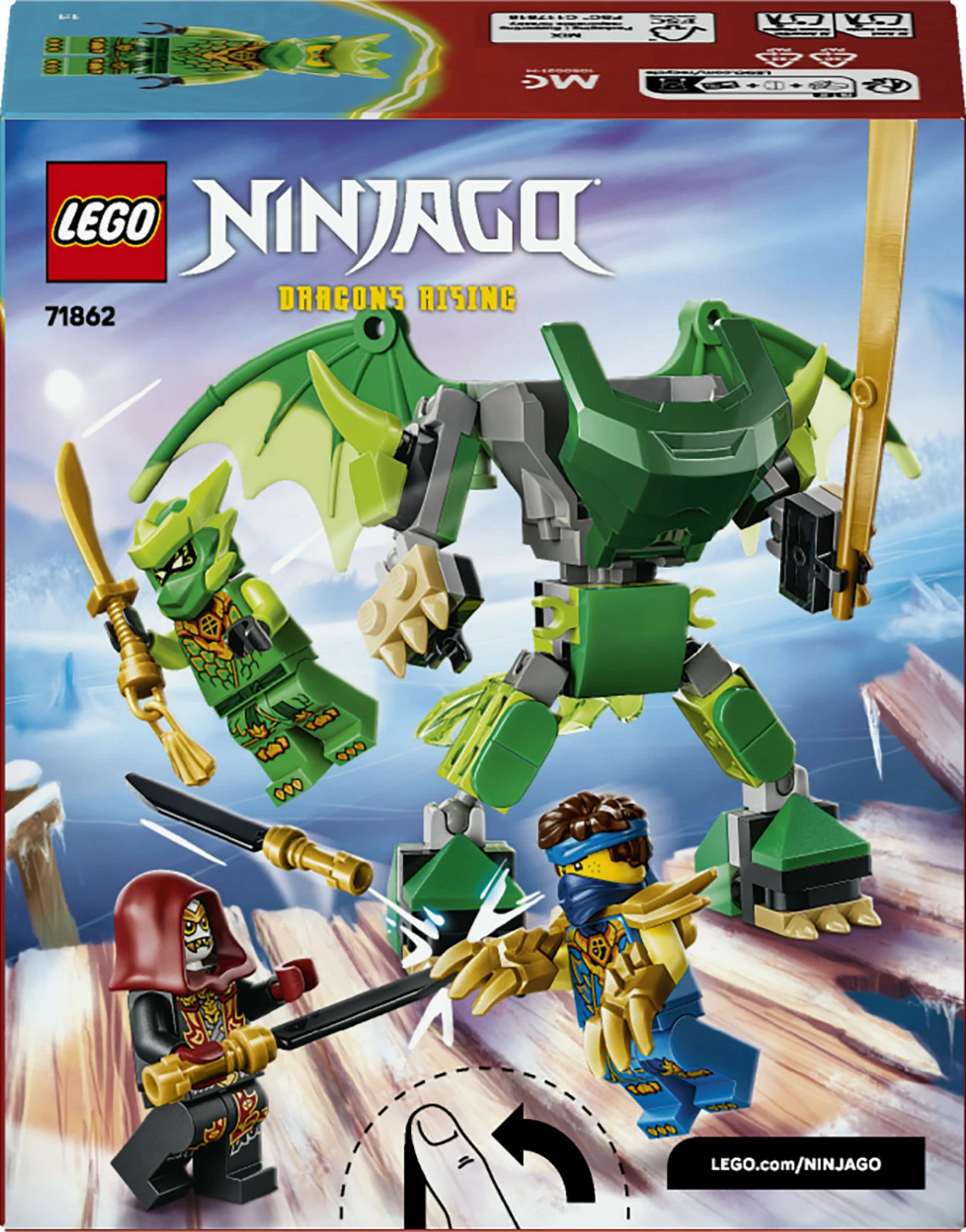 Set ndërtimi LEGO NINJAGO 71862 Lloyd's Dragon Mech Battle Pack, 81 copë, shumëngjyrësh